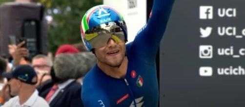 Filippo Ganna, campione del mondo a cronometro.