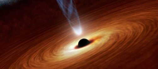Nell'immagine il campo gravitazione di un buco nero.