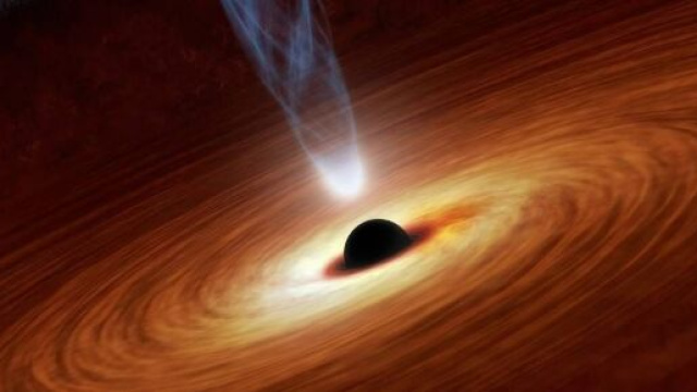 Nell'immagine il campo gravitazione di un buco nero.