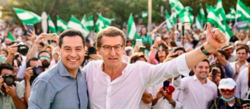 Juanma Moreno no tendría la necesidad de pactar con VOX si alcanza un triunfo amplio en Andalucía (Twitter, NunezFeijoo)