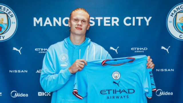 Haaland : Son premier jour en tant que joueur de Manchester City - Source : capture d'écran, Twitter