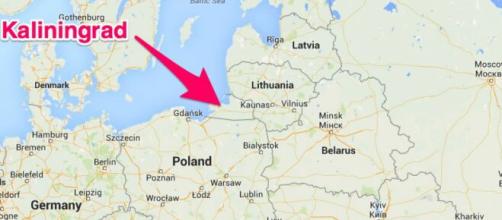 La cartina europea, con la Lituania e Kaliningrad.