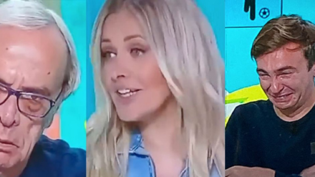 Dominique Grimault pas vraiment content d'une réflection de Carine Galli. (crédit LCL)