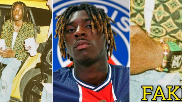 Moise Kean porte des montres de contrefaçon, un site spécialisé balance (captures YouTube)
