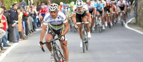 Paolo Bettini, due volte Campione del Mondo di ciclismo.
