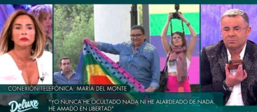 María del Monte pidió a Jorge Javier que no frivolizara sobre la celebración del Orgullo (Captura de pantalla de Telecinco)