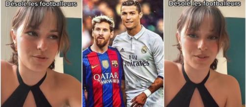Une Tiktokeuse balance sur Messi et Ronaldo et fait le buzz (captures YouTube)
