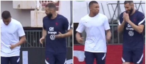 Karim Benzema supplie Kylian Mbappé, la séquence interroge (captures YouTube)