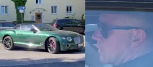 Robert Lewandowski et son chauffeur 'garde du corps' en Bentley font le buzz (captures YouTube)