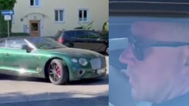 Robert Lewandowski et son chauffeur 'garde du corps' en Bentley font le buzz (captures YouTube)