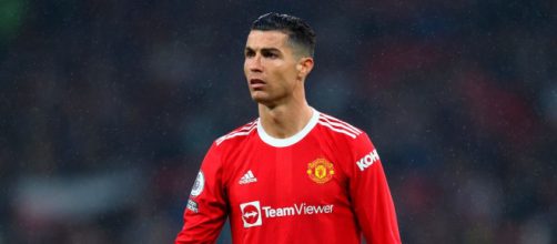 Cristiano Ronaldo con la maglia del Manchester United nella stagione 2021/2022.