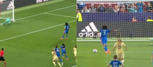 Wendie Renard est passé à côté face à la Belgique. (crédit Twitter)