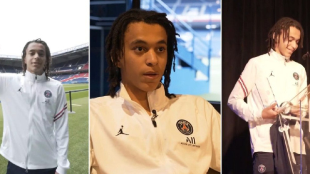 Ethan Mbapp&eacute; gagne un troph&eacute;e d'&eacute;loquence avec le PSG et fait le buzz (capture YouTube)