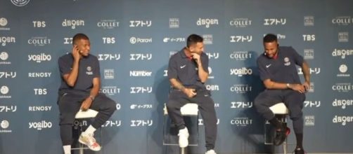 Les stars du PSG dans une conférence de presse insolite au Japon. (crédit)