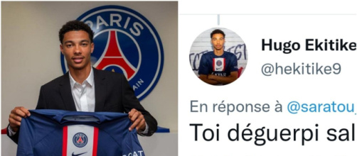 Des anciens tweets d'Ekitike ressurgissent et font le buzz (captures YouTube et Twitter)