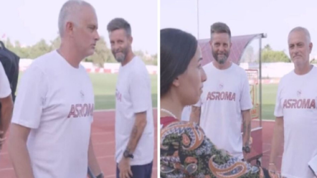 José Mourinho témoin d'une demande en mariage improbable Source : Capture Twitter