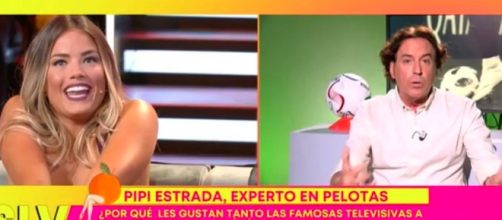 Pipi Estrada ha contado que los futbolistas recurren a 'sus plebeyos' para contactar a las famosas (Captura de pantalla de Telecinco)