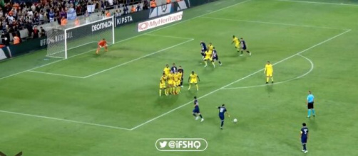 Neymar auteur d'un but magnifique face au FC Nantes. (crédit Twitter)