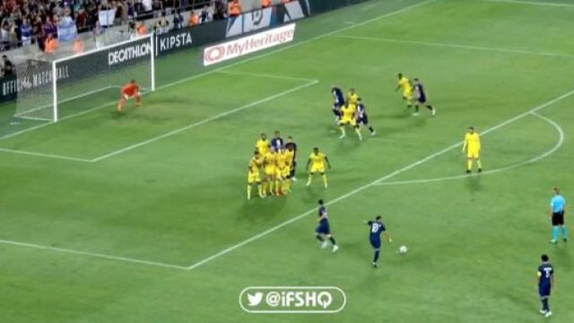 Neymar auteur d'un but magnifique face au FC Nantes. (crédit Twitter)