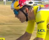Wout van Aert al comando della tappa di Calai del Tour de France