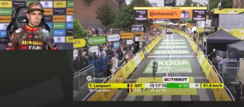 Tour de France, la vittoria di Yves Lampaert nella cronometro.