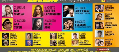 La prima edizione dell'Adrano Summer Festival 2022, un cartellone ricco di spettacoli e musica