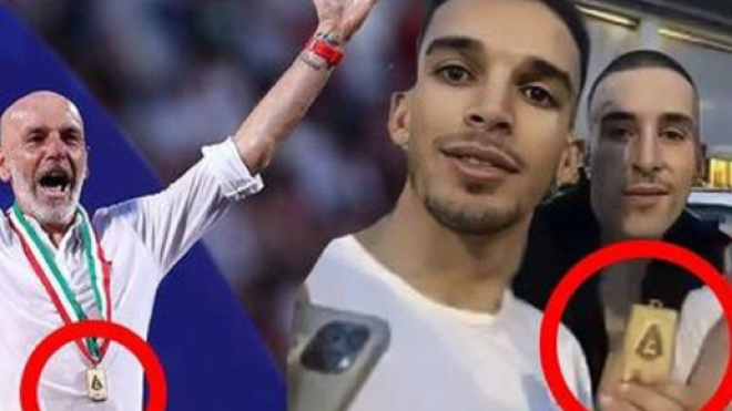Le coach du Milan se fait voler sa médaille, les voleurs s’affichent avec sur Insta (captures YouTube)