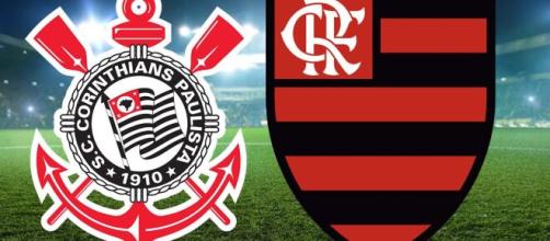 Onde assistir Corinthians X Flamengo ao vivo (Arte/Eduardo Gouvea)