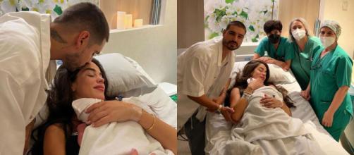 Violeta publicó emocionantes fotos después del nacimiento de su hija Gala (Instagram @violeta)