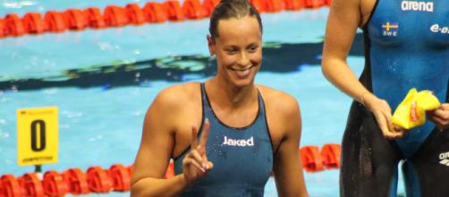 13 agosto 2008: Federica Pellegrini è la prima nuotatrice italiana a vincere la medaglia d'oro olimpica.
