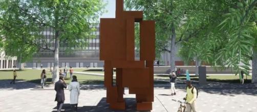 Antony Gormley’s sculpture “Alert” (Image source: Imperial College London)