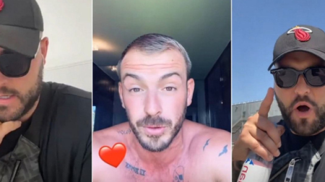 Nikola Lozina (Le Reste du Monde, Romance à Ibiza), planté par Julien Bert, Raphaël Pépin, Julien Guirado et Alex Guidi pour sa soirée de gala.