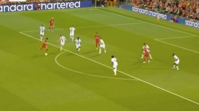 Diaz en feu avec Liverpool ce lundi soir. (crédit C+)