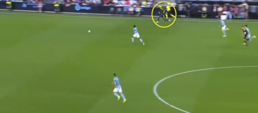 Antonio Rudiger a fait parler la Toile après sa conduite de balle contre le Celta. (crédit Twitter)