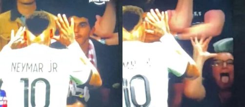 Neymar trollé par une supportrice du LOSC ce dimanche. (crédit Twitter Prime)