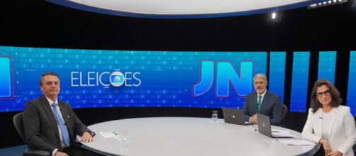 Bolsonaro é entrevistado no 'Jornal Nacional' (Reprodução/TV Globo)