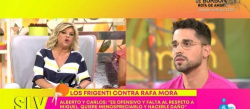 Miguel Frigenti estalló después que Terelu Campos animara a Rafa Mora (Captura de pantalla de Telecinco)