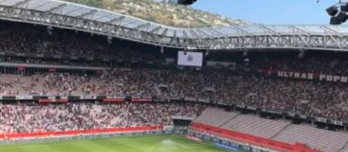 Nice - OM : Interdit de stade, un fan marseillais présent à l'Allianz Riviera fait le buzz (capture YouTube)