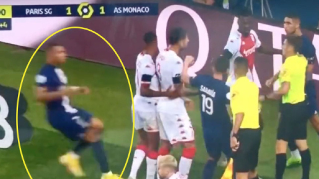 Mbapp&eacute; agac&eacute; contre des Mon&eacute;gasques qui s'en prennent &agrave; Hakimi. (cr&eacute;dit Prime)