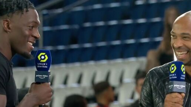 Henry et Disasi parlant du match entre le PSG et Monaco ce dimanche soir au Parc des Princes. (crédit Prime Video)