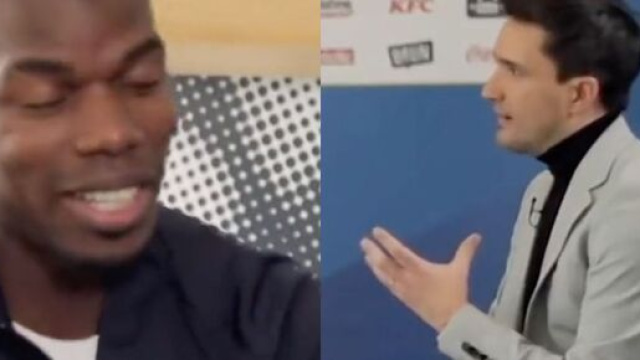 Pogba mal à l'aise après une question sur Mbappé pour certains internautes. (crédit Twitter)