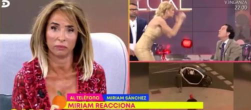 María Patiño instó a Miriam Sánchez para que no hablara de su hija durante la entrevista (Captura de pantalla de Telecinco)
