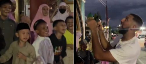 Un 'mauvais' sosie de Benzema régale des enfants qui n'y voient que du feu, la vidéo buzze (capture YouTube)