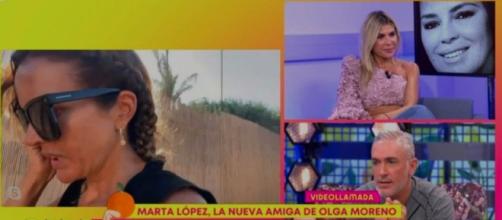 Kiko Hernández suplicó a Marta López que consiguiera la conexión de Olga Moreno con 'Sálvame' (Captura de pantalla de Telecinco)