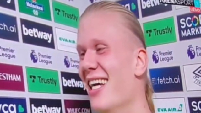 Erling Haaland régale en interview d'après-match en enchaînant les gros mots (capture YouTube)