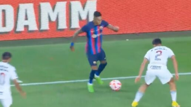 Raphinha en feu sous les couleurs du Barça. (Twitter)