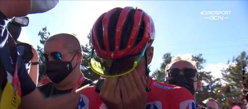 Vuelta Espana, la commozione di Remco Evenepoel all'arrivo di Navacerrada