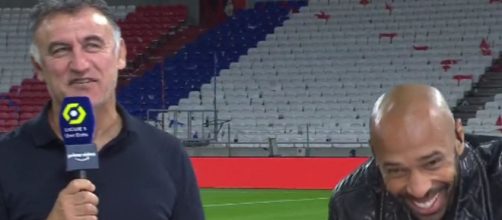 L'échange 'hilarant' entre Christophe Galtier et Thierry Henry fait le buzz (capture Prime Video)