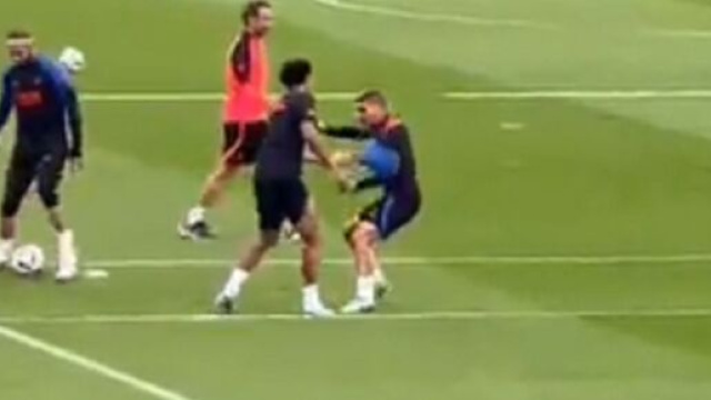 Verratti et Marquinhos à l'entraînement du PSG (capture YouTube)