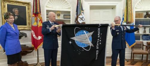 The official presentation of the United States Space Force Flag (Image source: The White House/Shealah Craighead)
